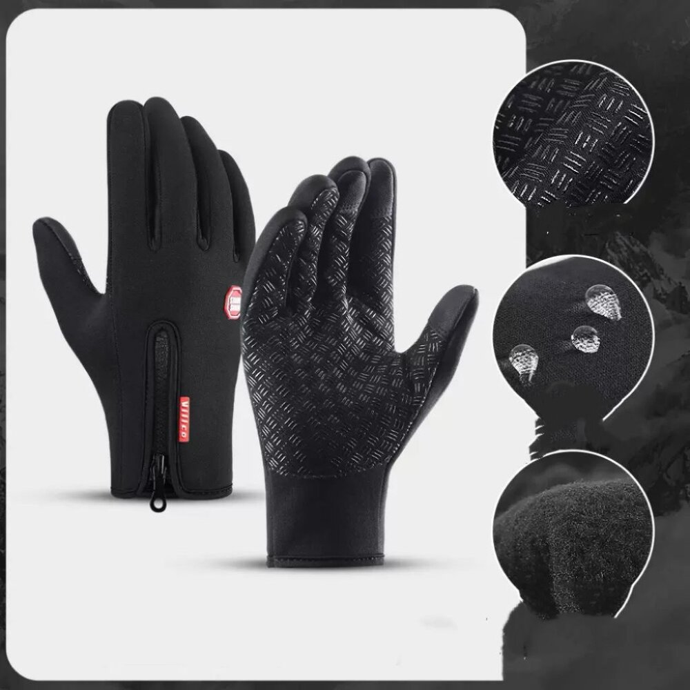 Winter Touchscreen Gloves Blue Windproof Warm Anti-Slip Cycling Driving Outdoor - Picture 2 of 13